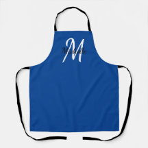 Blue Simple Monogram Classic Trendy