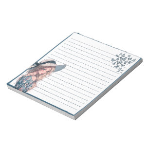 Blue Simple Niedlich Anime Boho Notepad Notizblock