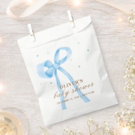 Blue Simple Polka Dot Bow Baby Dusche Geschenktütchen