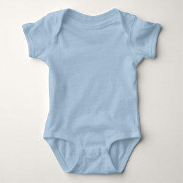 Blue Simple Solid Schlicht Baby Strampler