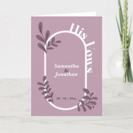 Blue Simple Wedding Seine Vows Card Dankeskarte