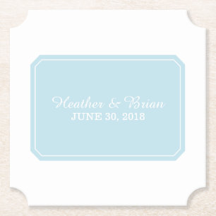 Blue Simply Elegant Wedding Untersetzer