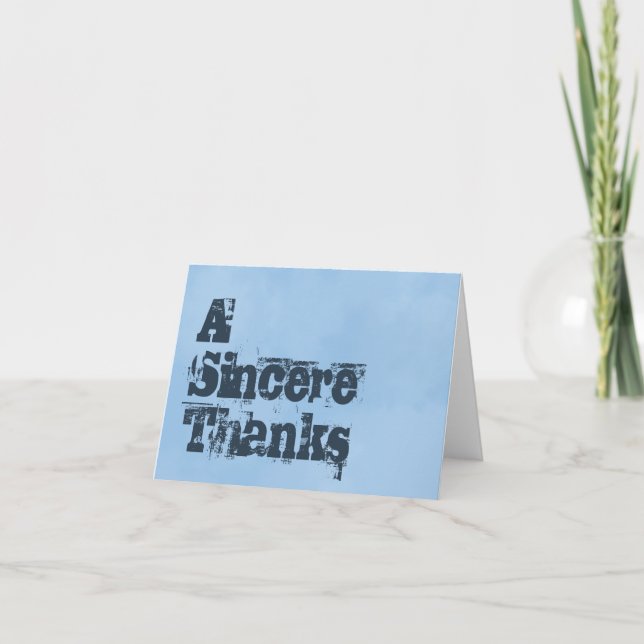Blue Sincere Danke (Vorderseite)