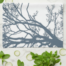 Blue Single Tree Boho Geschirrtuch