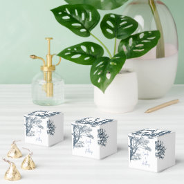 Blue Single Tree Boho Wedding Geschenkschachtel