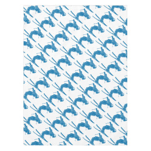 Blue-Skier Tischdecke