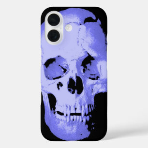 Blue Skull Pop Art Fantasy iPhone 16 Hülle