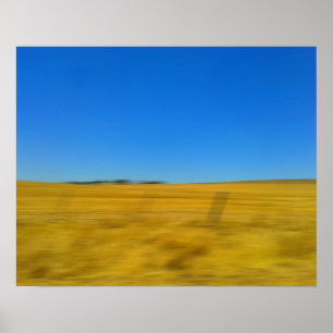 Blue Sky Abstrakt Landschaft Print Poster