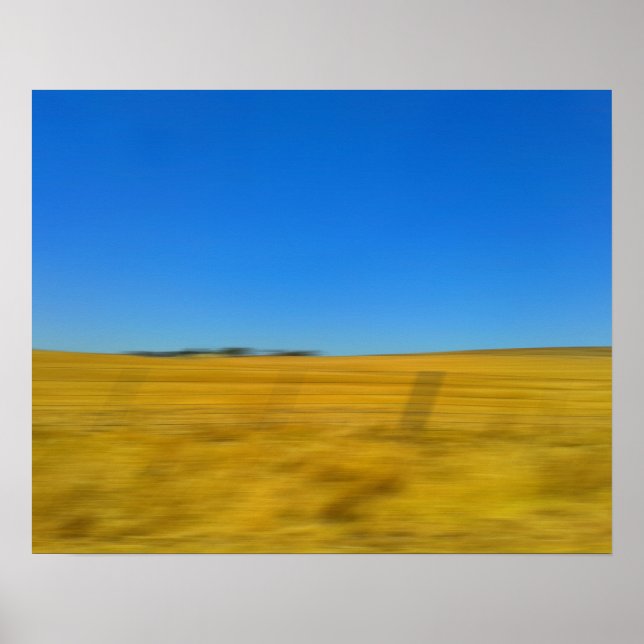 Blue Sky Abstrakt Landschaft Print Poster (Vorne)