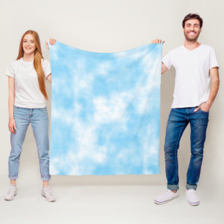 Blue Sky and Cloud Art Custom Fleecedecke