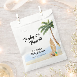 Blue Sky Baby an Bord Beach Surf Baby Dusche Geschenktütchen