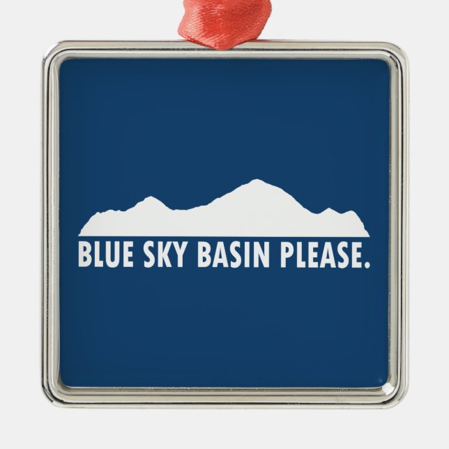 Blue Sky Basin Colorado Bitte Ornament Aus Metall (Vorne)