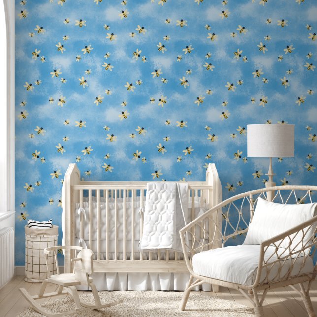 Blue Sky Bees Tapete (Kinder)