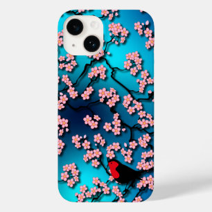 Blue Sky Bird Cherry Blossom Case-Mate iPhone 14 Hülle