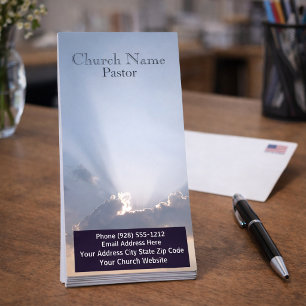 Blue Sky Church Bibel-Aufsteller Karte, Ministry-K Werbekarte