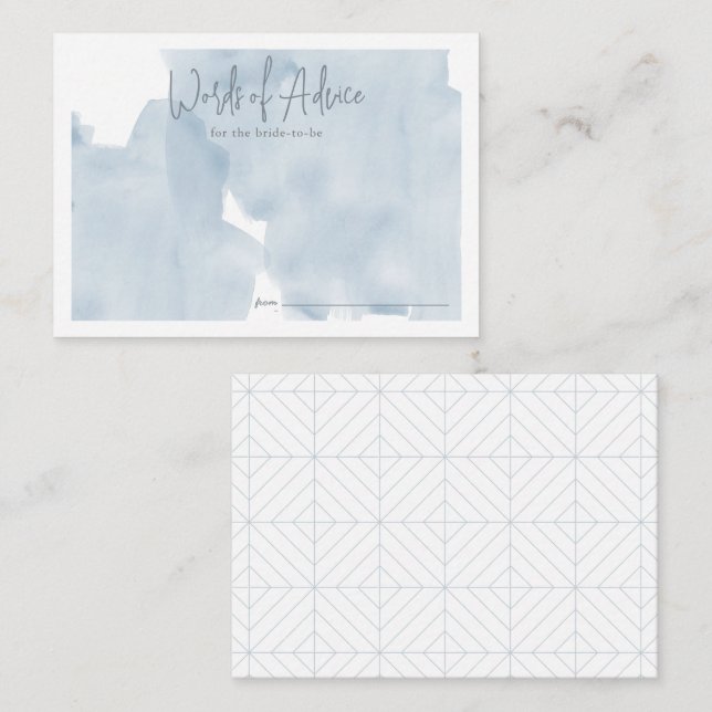 Blue Sky Cloud 9 Brautparty Beratung Begleitkarte (Vorne/Hinten)