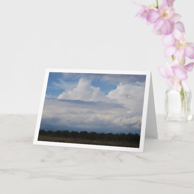 Blue Sky Cloud Landscape Karte (Orchidee)