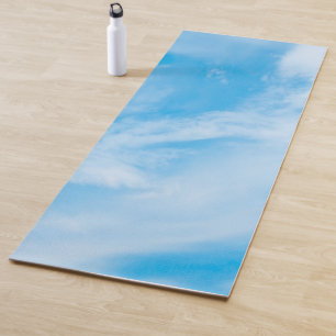 Blue Sky Clouds Elegante Design Template Fitness Yogamatte