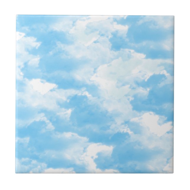 Blue Sky Clouds Fliese (Vorderseite)