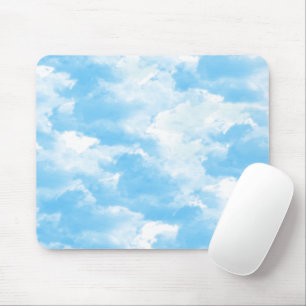 Blue Sky Clouds Mousepad