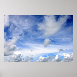 Blue Sky Clouds - Poster
