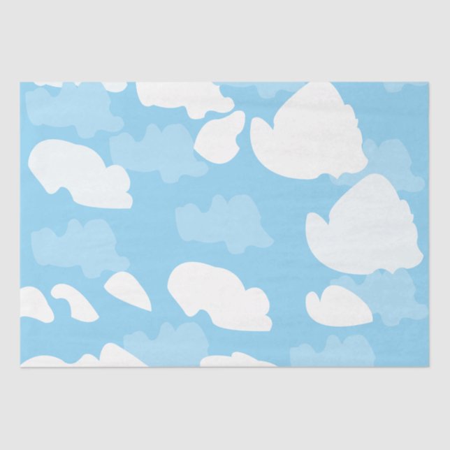 Blue Sky Clouds Seidenpapier (Vorderseite)