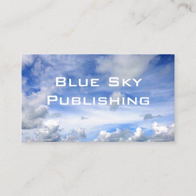 Blue Sky Clouds - Standard Business Card Visitenkarte (Vorderseite)
