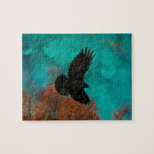 Blue Sky Crow Art