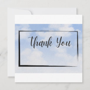 Blue Sky Dankeskarten – Elegantes Wolken-Design