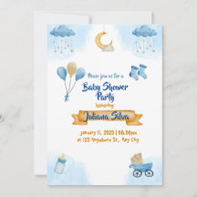 Blue sky enfants invitation