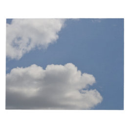 Blue Sky Fluffy Clouds Notizblock