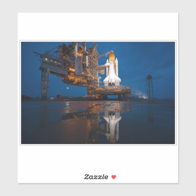 Blue Sky for Space Shuttle Atlantis Start Aufkleber (Blatt)