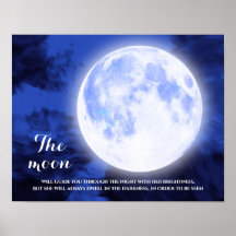 Blue Sky Full Moon Inspiration Zitat