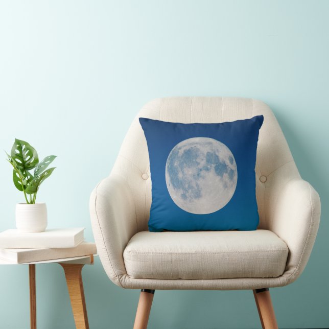 Blue Sky Full Moon Kissen (Stuhl )