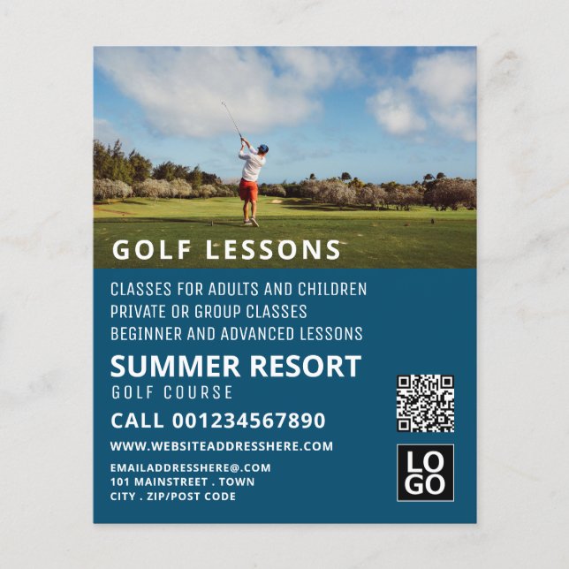 Blue Sky, GoIf Lesson Werbung Flyer (Vorne)