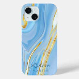 Blue Sky Gold Glitzer Marmor individuell anpassbar Case-Mate iPhone Hülle