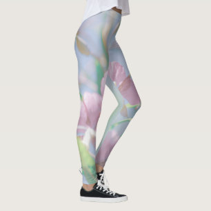 Blue Sky Green Pflanze Blätter Purple Flowers Leggings