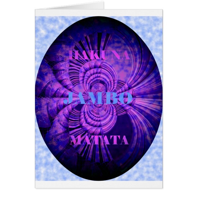Blue Sky Hakuna Matata Kenya Giraffe Tissé Art C (Devant)