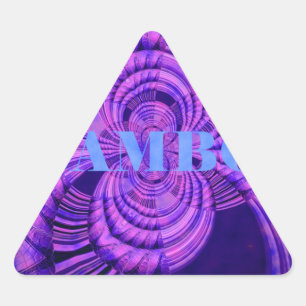 Blue Sky Hakuna Matata Kenya Giraffe Woven Art C Dreieckiger Aufkleber