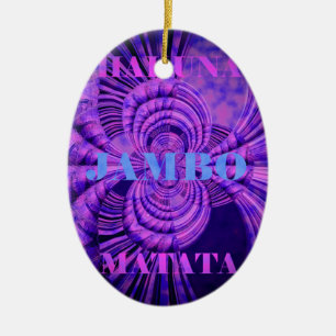 Blue Sky Hakuna Matata Kenya Giraffe Woven Art C Keramikornament