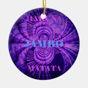 Blue Sky Hakuna Matata Kenya Giraffe Woven Art C Keramikornament