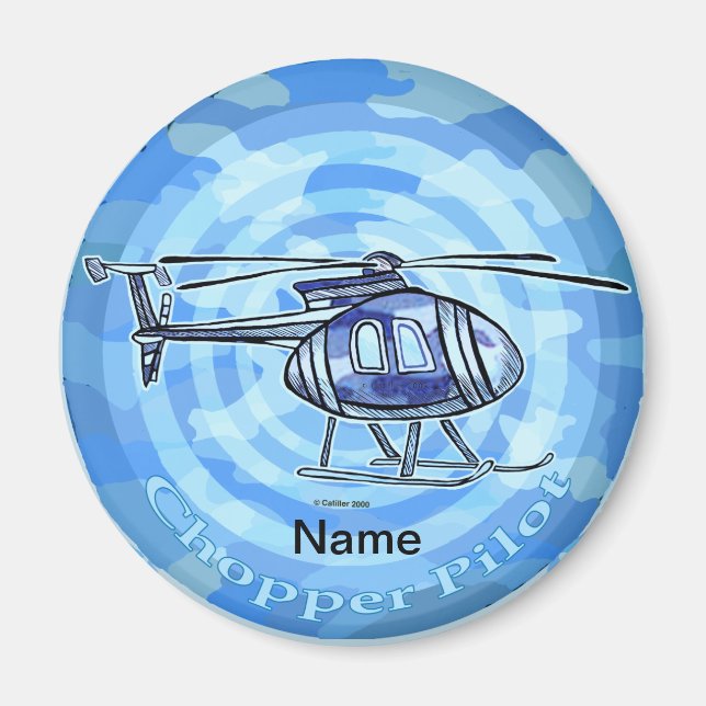 Blue Sky Helicopter-Magnet Magnet (Vorne)