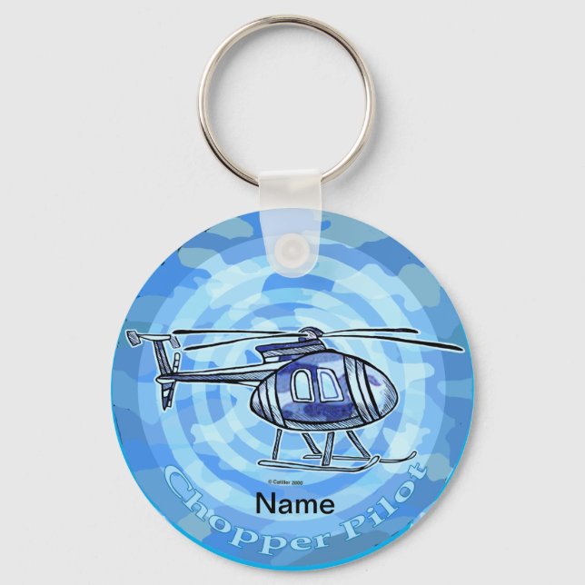 Blue Sky Helicopter Schlüsselanhänger (Vorderseite)