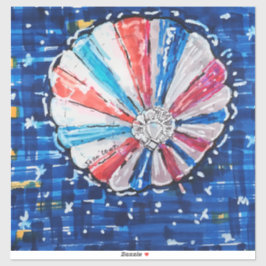 Blue Sky Hot Air Balloon Aufkleber