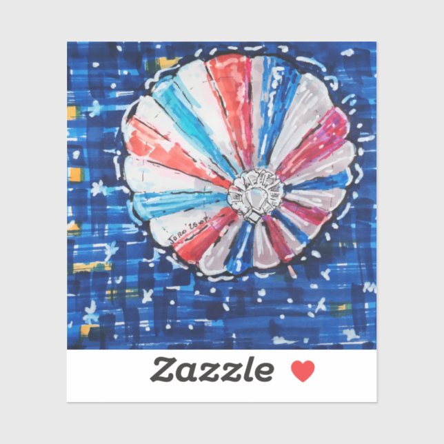 Blue Sky Hot Air Balloon Aufkleber (Blatt)