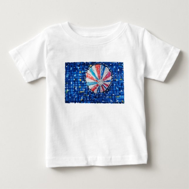 Blue Sky Hot Air Balloon Baby T-shirt (Vorderseite)
