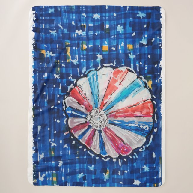 Blue Sky Hot Air Balloon Sherpadecke (Vorderseite)