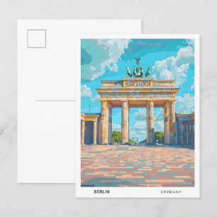 Blue Sky in Berlin Deutschland Vintage Travel Postkarte