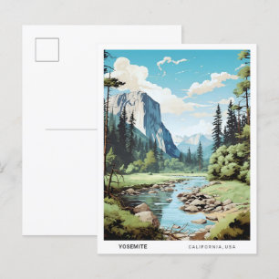 Blue Sky in Yosemite California Postkarte