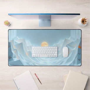 Blue Sky Lunar Desk Mat - Dreamy Minimalistisch Of Schreibtischunterlage
